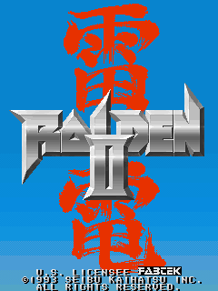 Raiden II (set 1, US Fabtek) Title Screen
